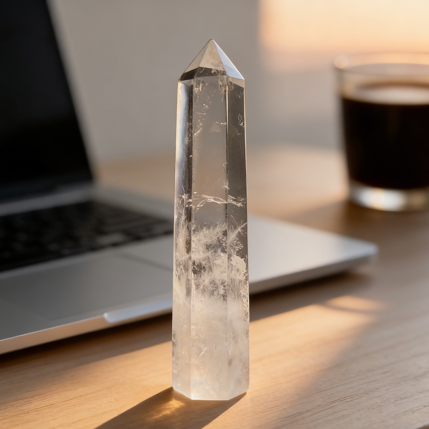 The Clarity Pillar | Natural Clear Quartz Obelisk