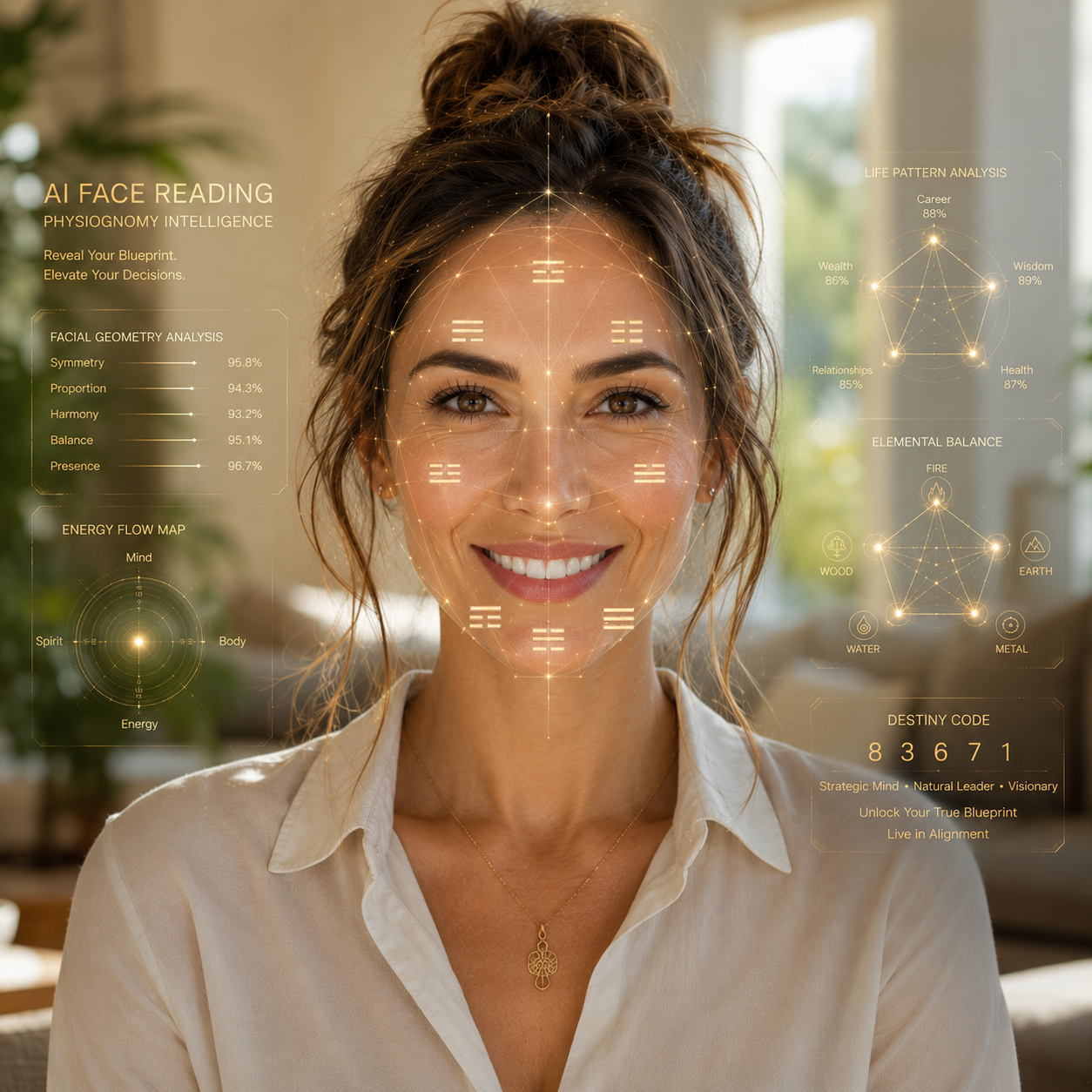 Taoist AI Face Reading: The 5-Element Wisdom Report