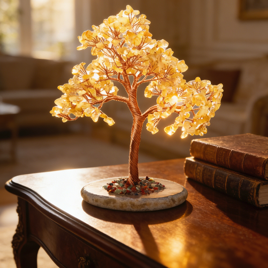 The Wealth Magnet | Natural Citrine Bonsai on Agate Base